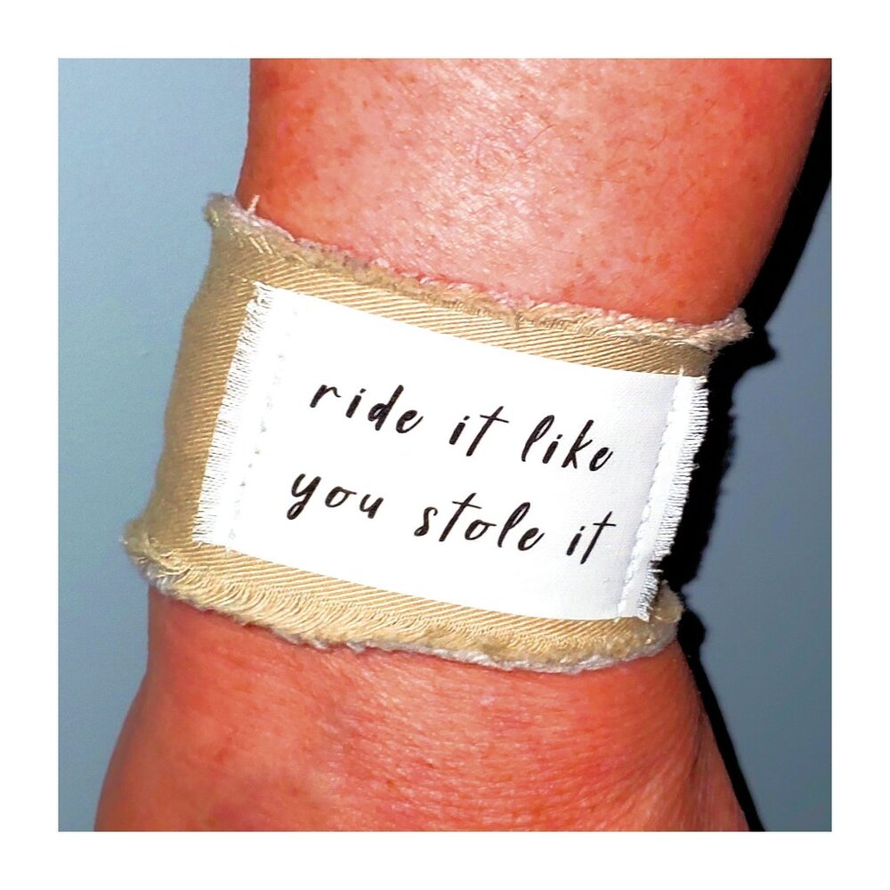 Ride It Like You Stole It Motorcycle Cuff Bracelet Biker Jewelry Unisex Gift